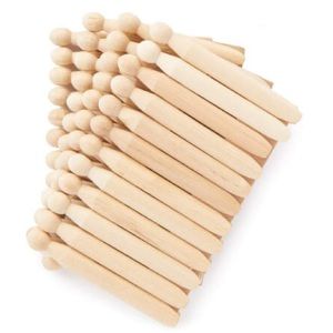 Vintage Wood Split Clothespins Set of 50